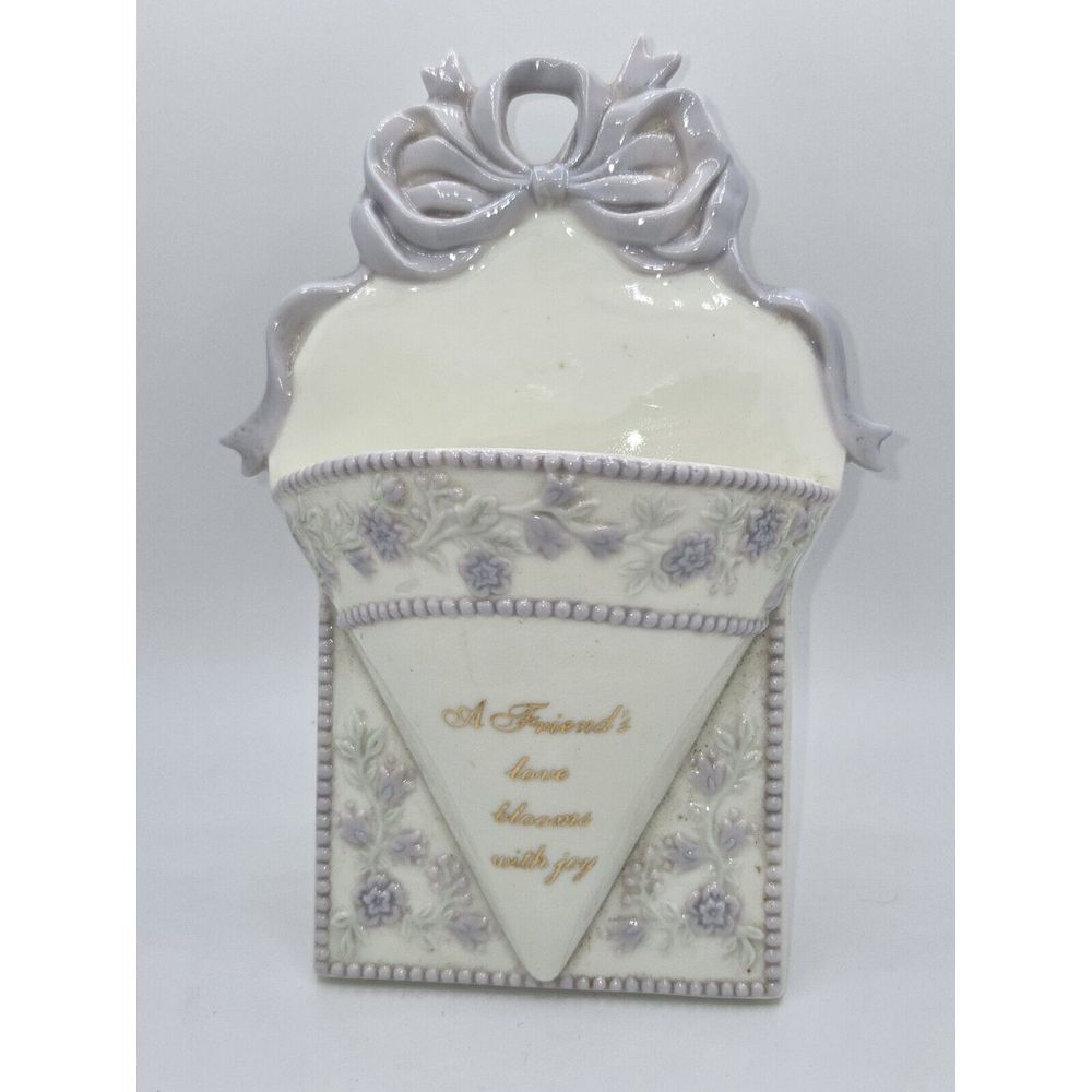 Vintage Friend's Love Blooms With Joy Wall Pocket or Vase‎ on Easel